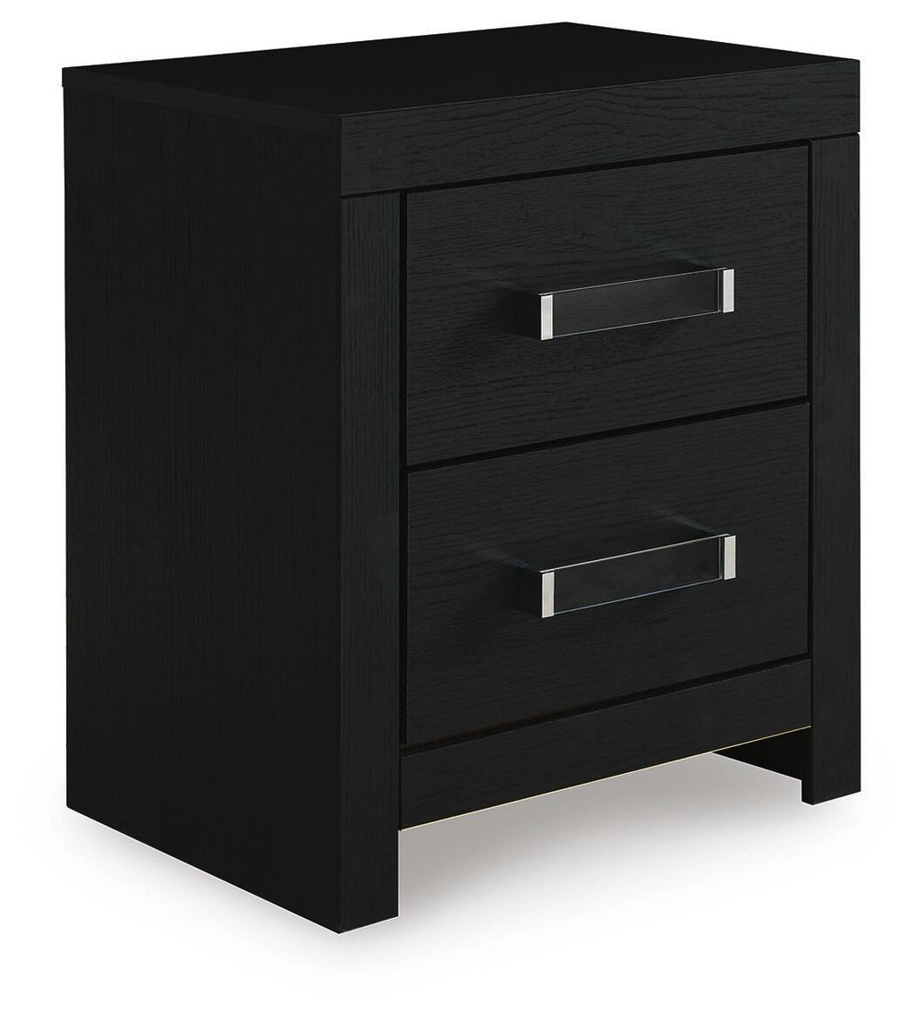Maeling - Two Drawer Night Stand - Black