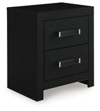 Maeling - Two Drawer Night Stand - Black