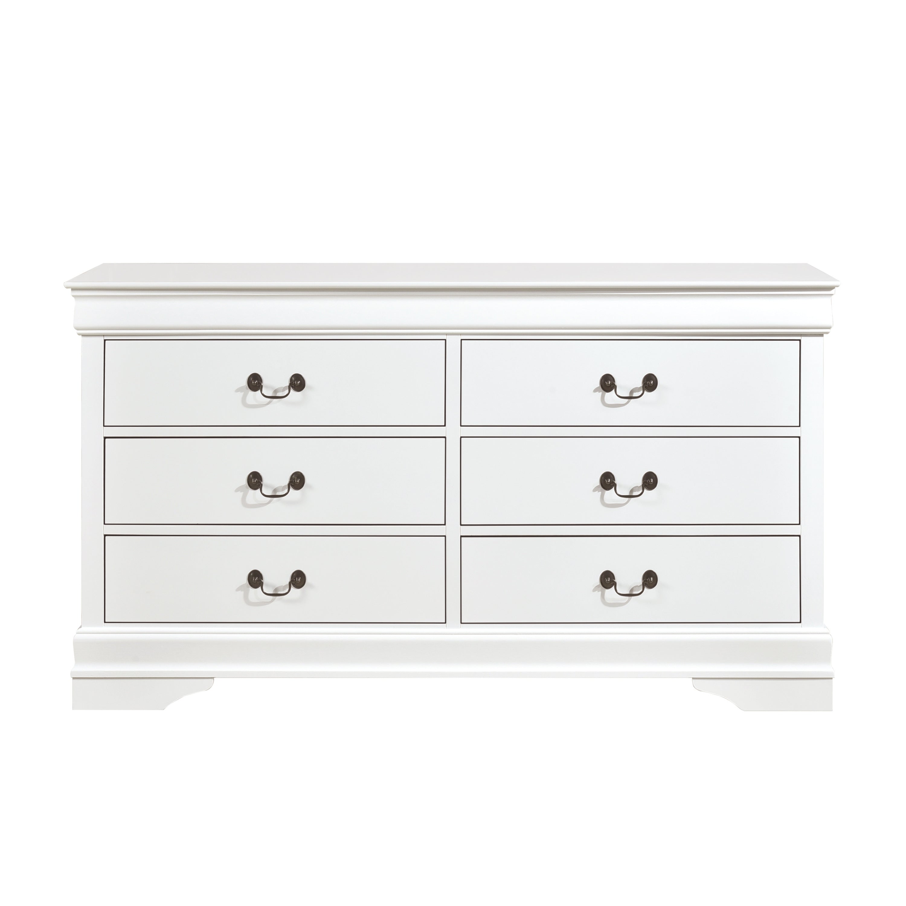 Traditional White Louis Phillippe Dresser - Classic Bedroom