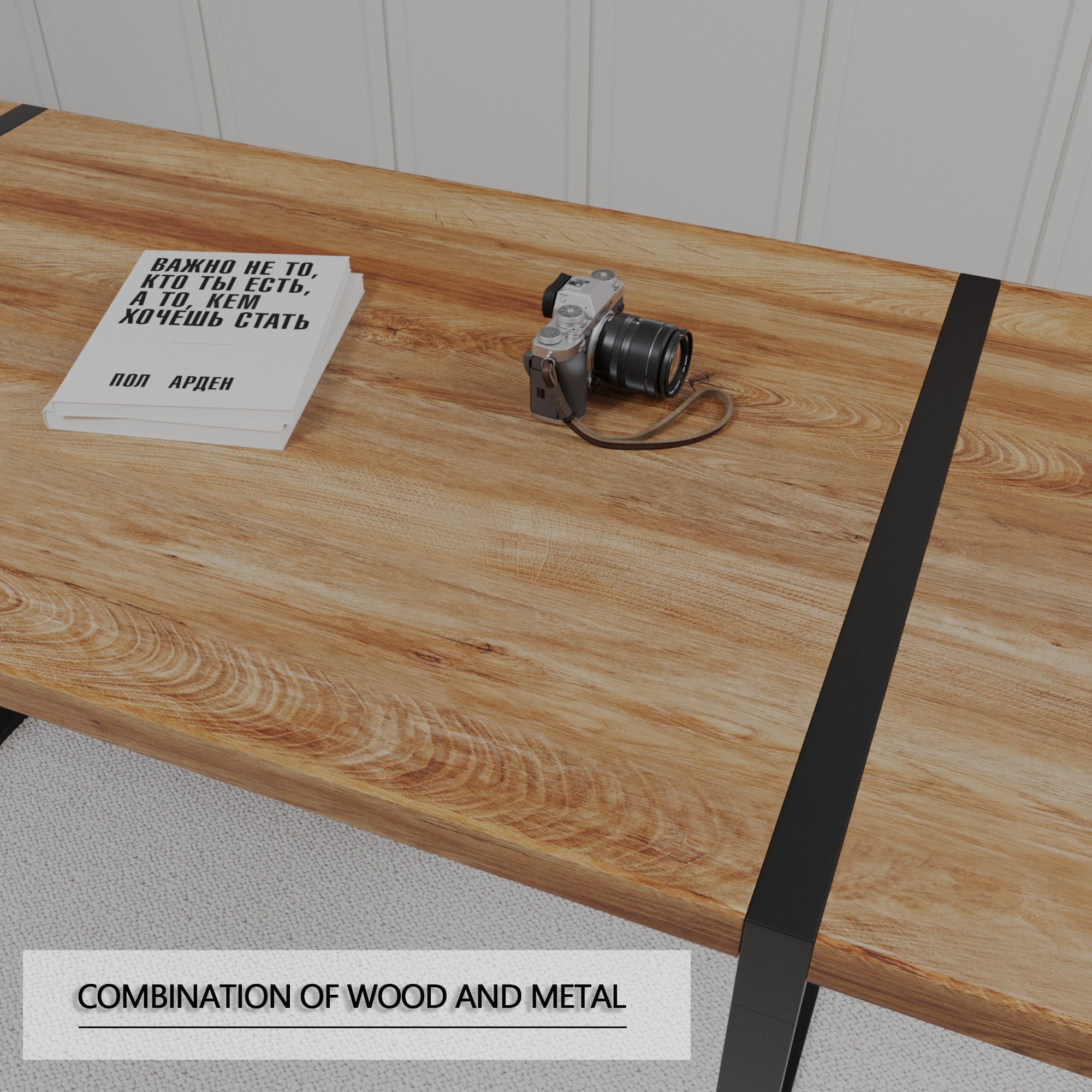 59" Rustic Industrial Dining Table Set for 4