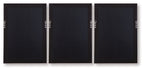 Set of 3 wall art frames with dark backing and hanging loops on the side