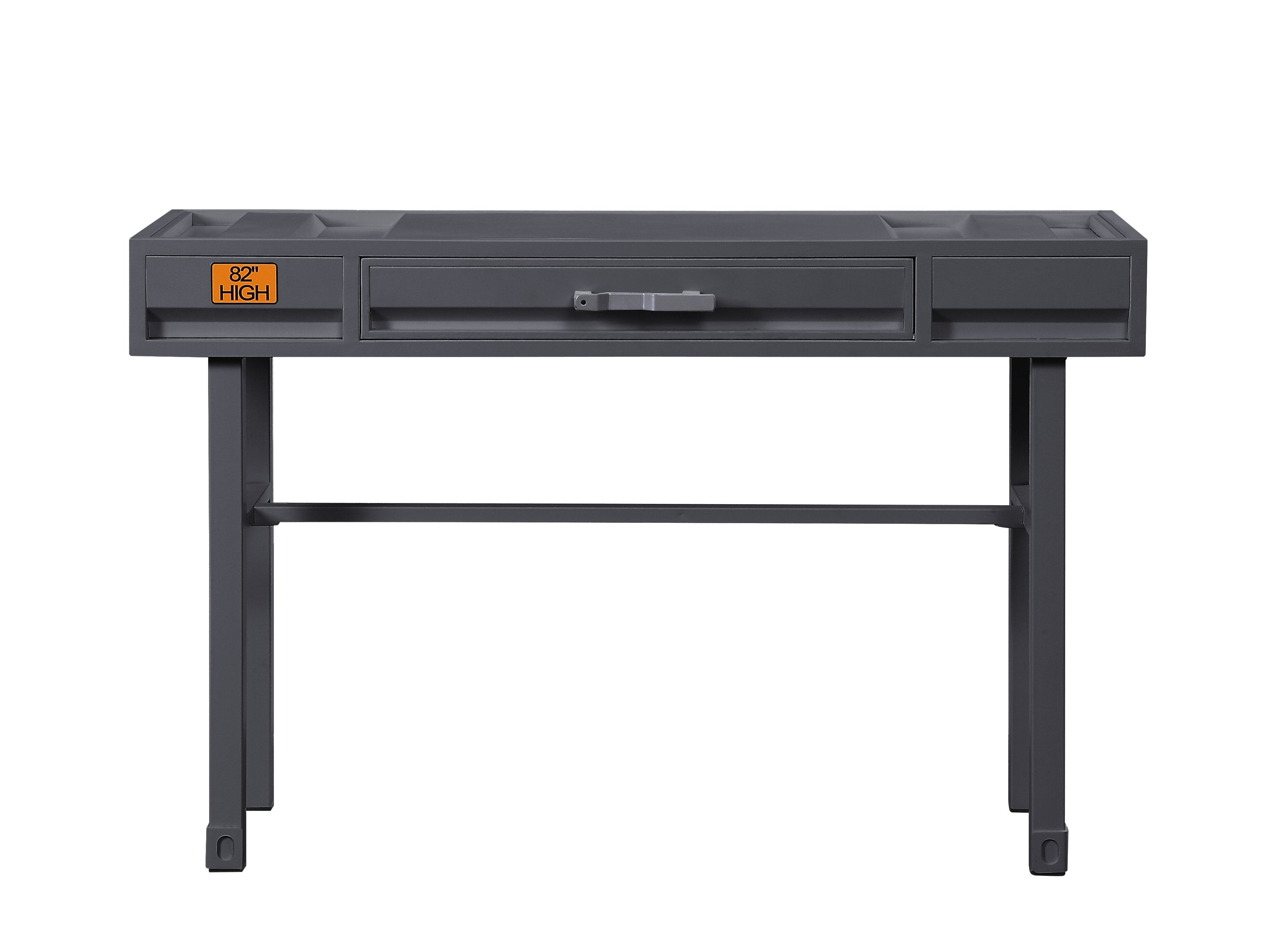 Cargo Gunmetal Finish Vanity Desk - Modern Style