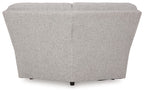 Pewter gray fabric wedge seat with squared back and tapered base
