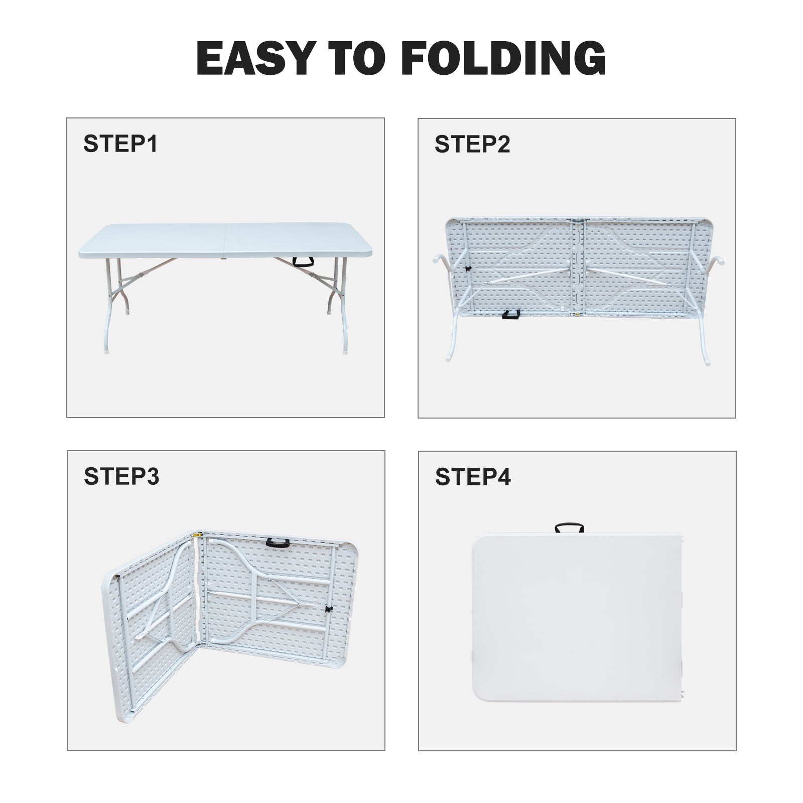 6ft Folding Table - Portable & Heavy Duty