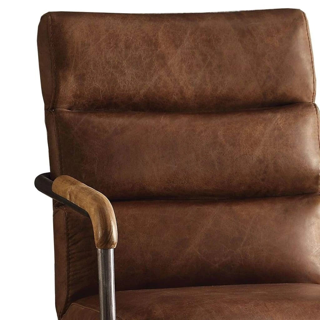 Harith Leather Office Chair - Retro Brown