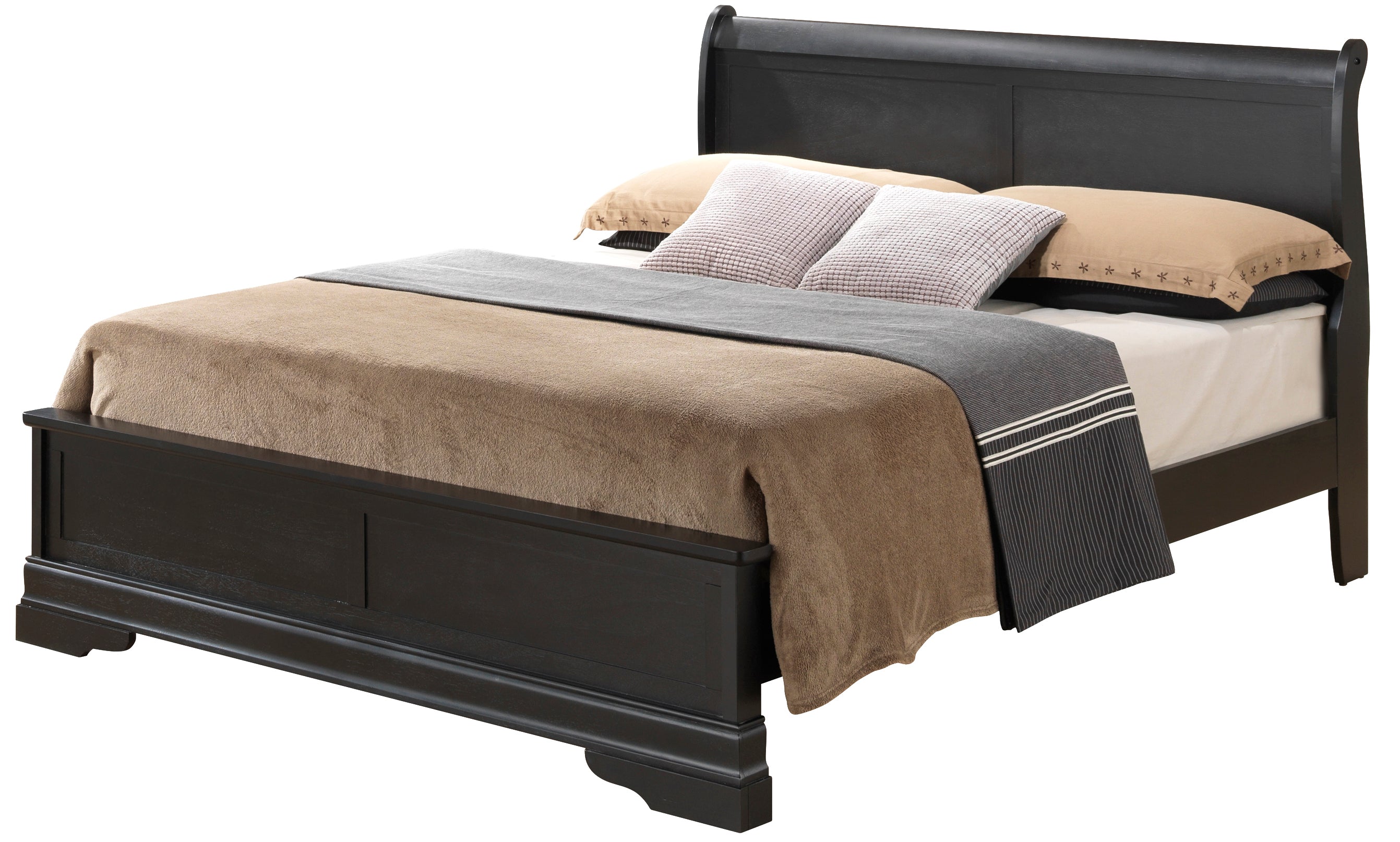 Elegant Traditional Black Full Size Bed