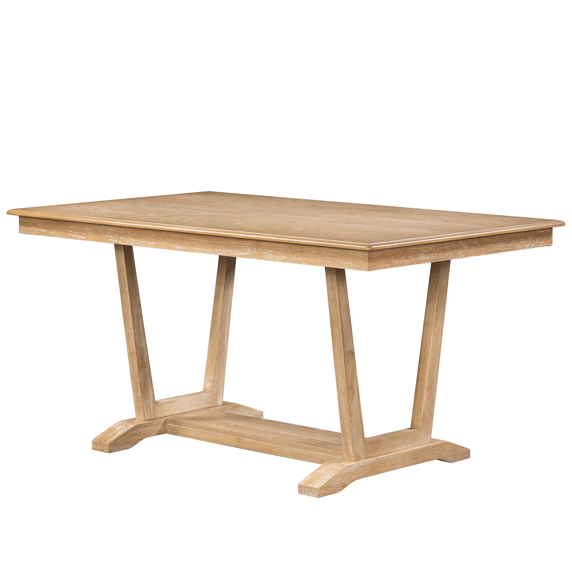 Rustic 5-Piece Dining Set, 59" Table & 4 Chairs