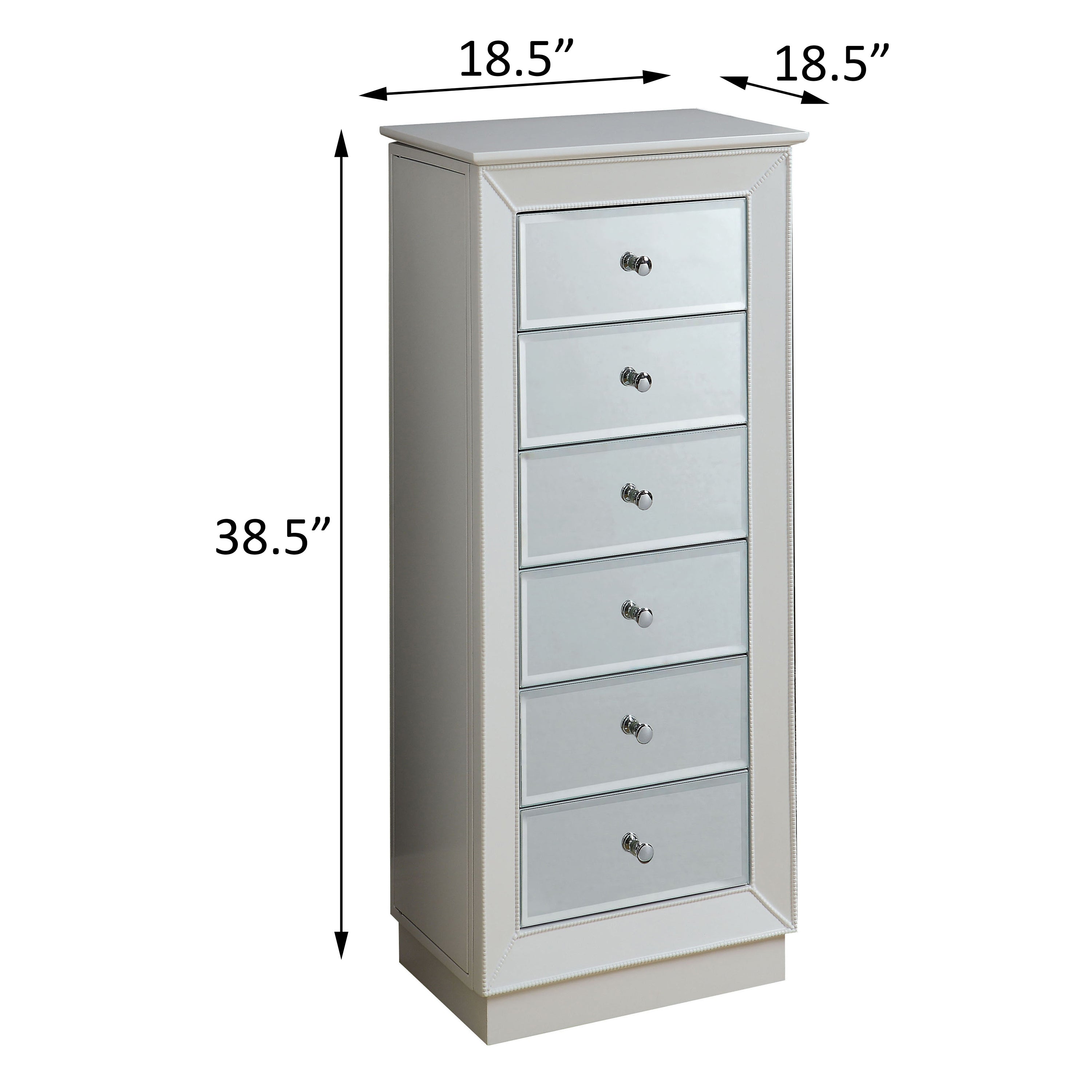 White 6-Drawer Jewelry Chest | Armoire