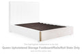 Shoralli - Queen Upholstered Storage Footboard/Rails/Slats - Beige