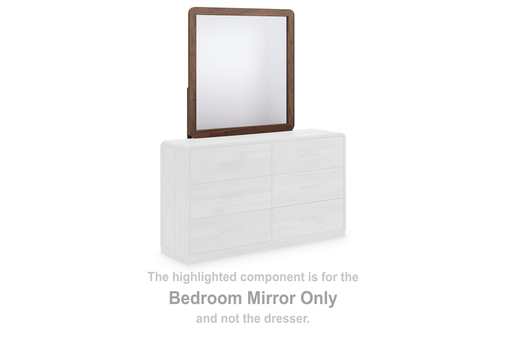 Fortlorn - Walnut Brown - Bedroom Mirror