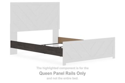 Prendonea - Charcoal - Queen Panel Rails