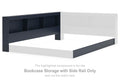 Simmenfort - Bookcase Storage with Side Rail - Navy Blue