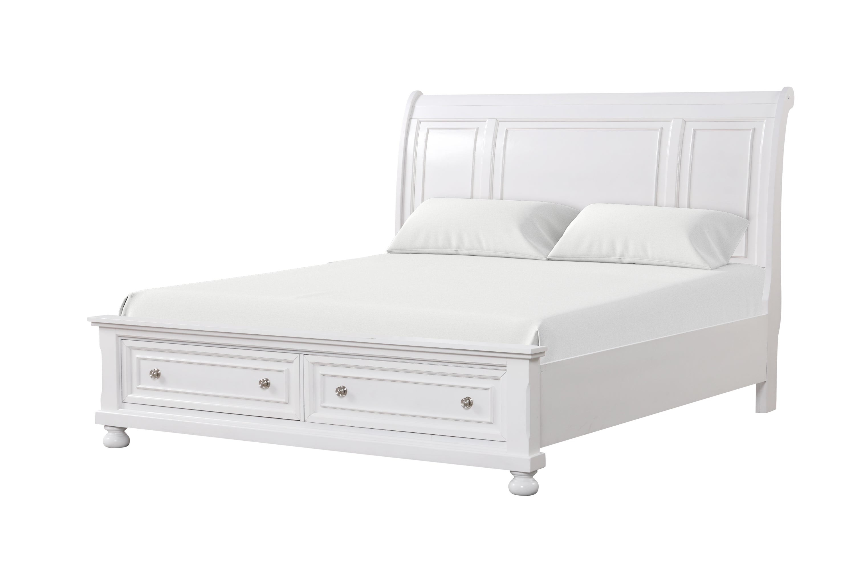 Meade G8975A-QB White Queen Bed Frame - Stylish & Modern