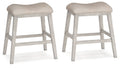 Skempton White Upholstered Stool (Set of 2) - Vanity Stool