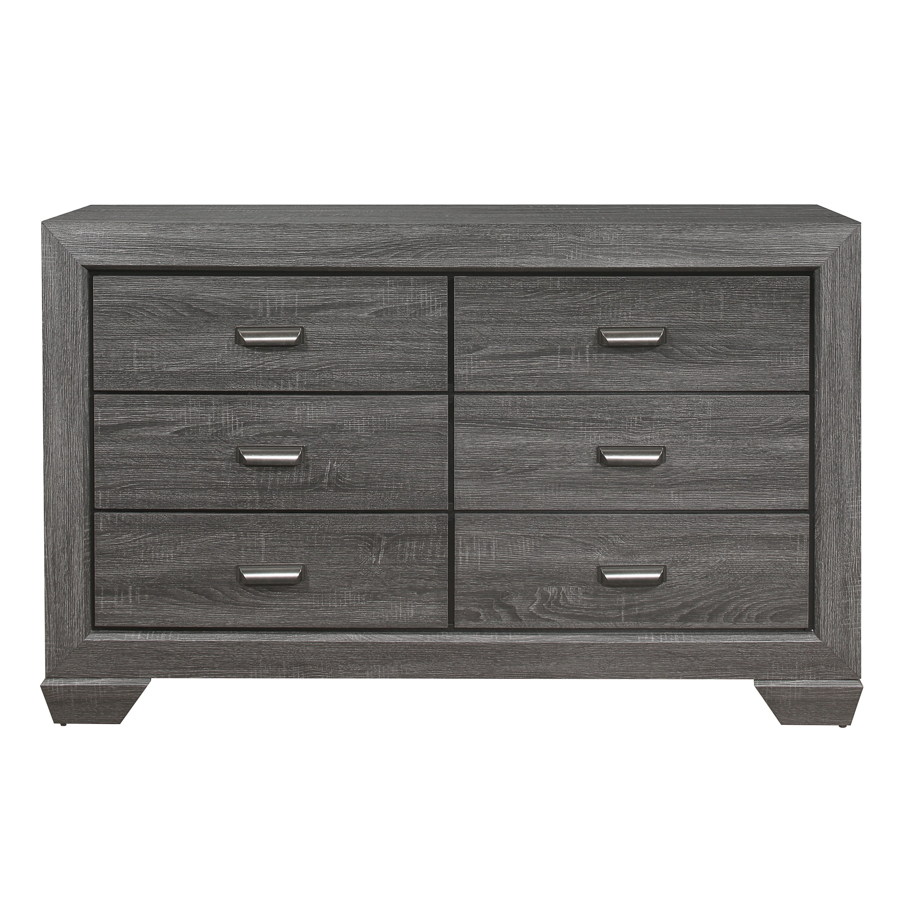 Gray Rustic Wood 6-Drawer Dresser - Contemporary Bedroom Furniture