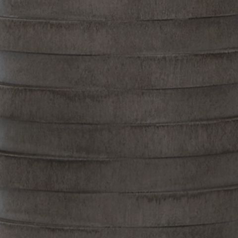 Dark ribbed poly lamp base with stacked ring detail