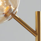 Abanson - Metal Floor Lamp  - Amber / Gold Finish