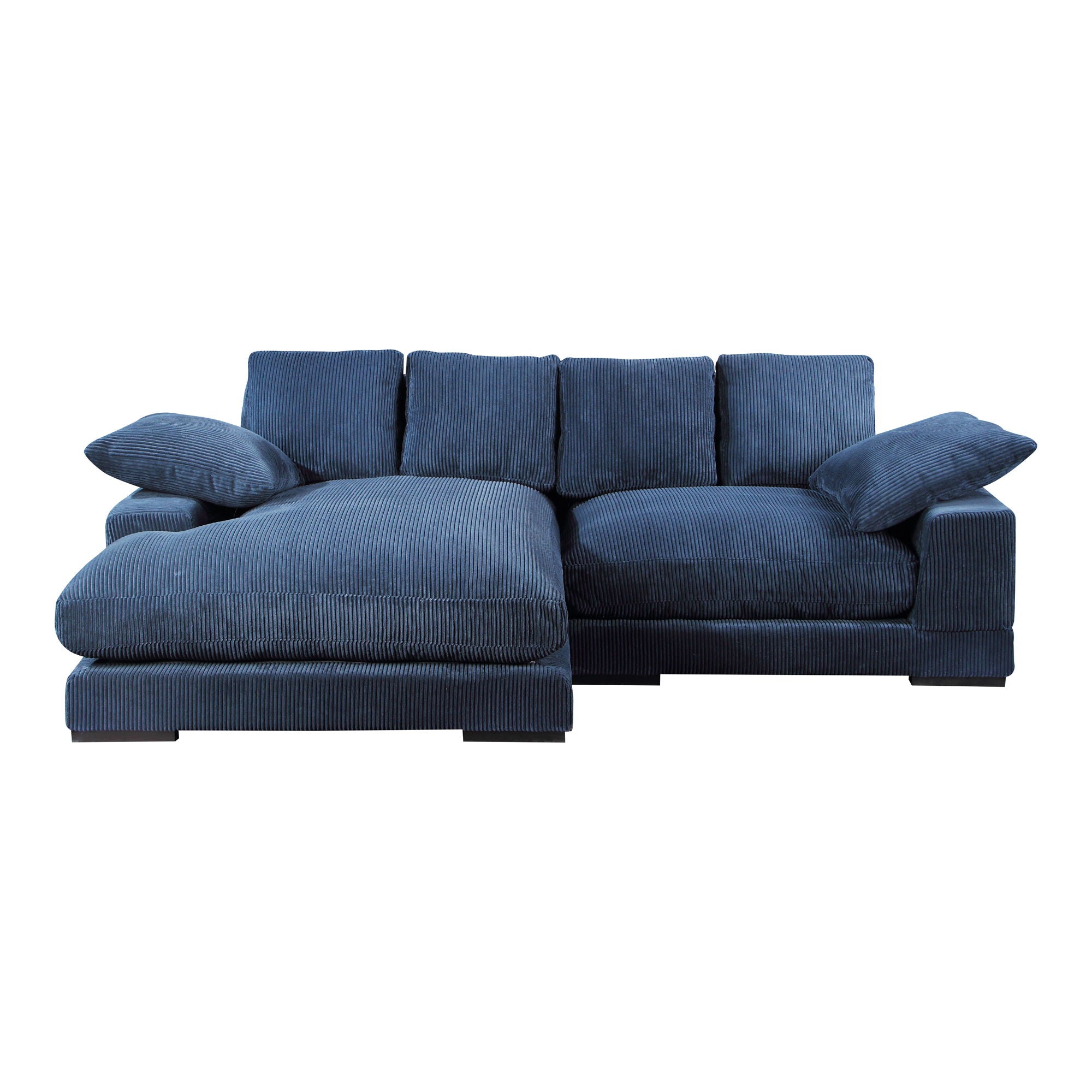 Cozy Blue Sectional Sofa - Luxe Comfort Plunge-Stationary Sectionals-American Furniture Outlet