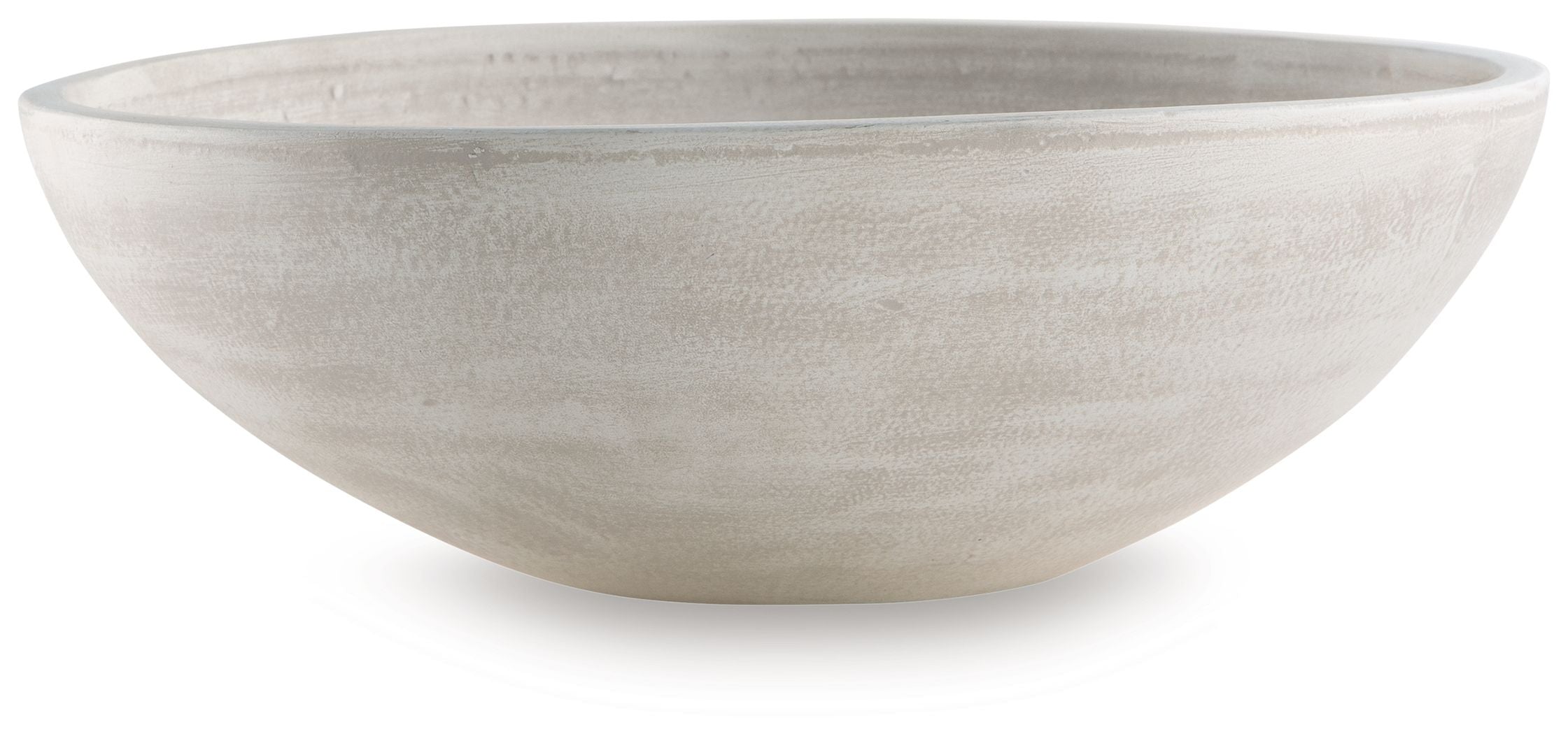 Meadie bowl, pale white ceramic with subtle mottled texture