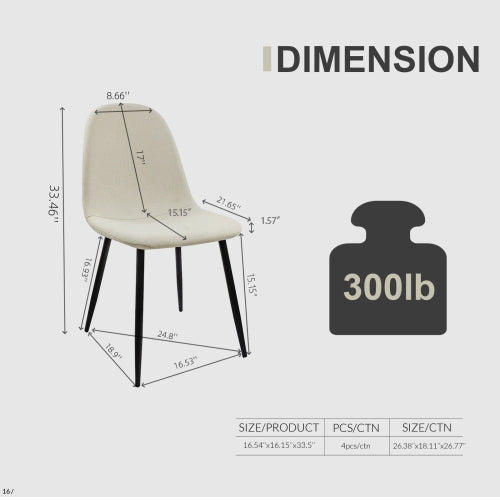 59" Modern Dining Table & 4 Suede Chairs Set