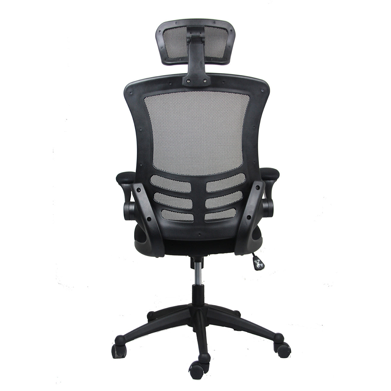 High-Back Mesh Office Chair with Headrest & Flip-Up Arms