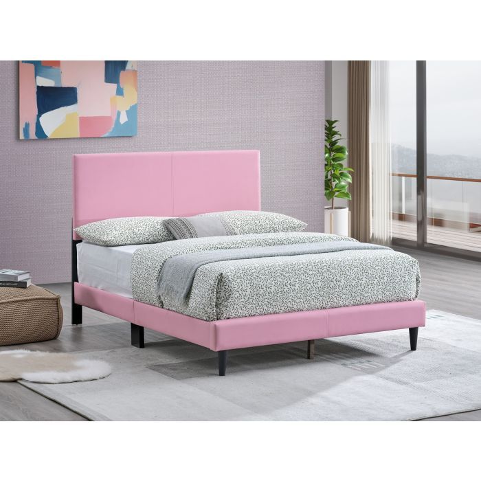 Baron G00706-FB-UP Pink Full Size Bed Frame - Mattress Excluded