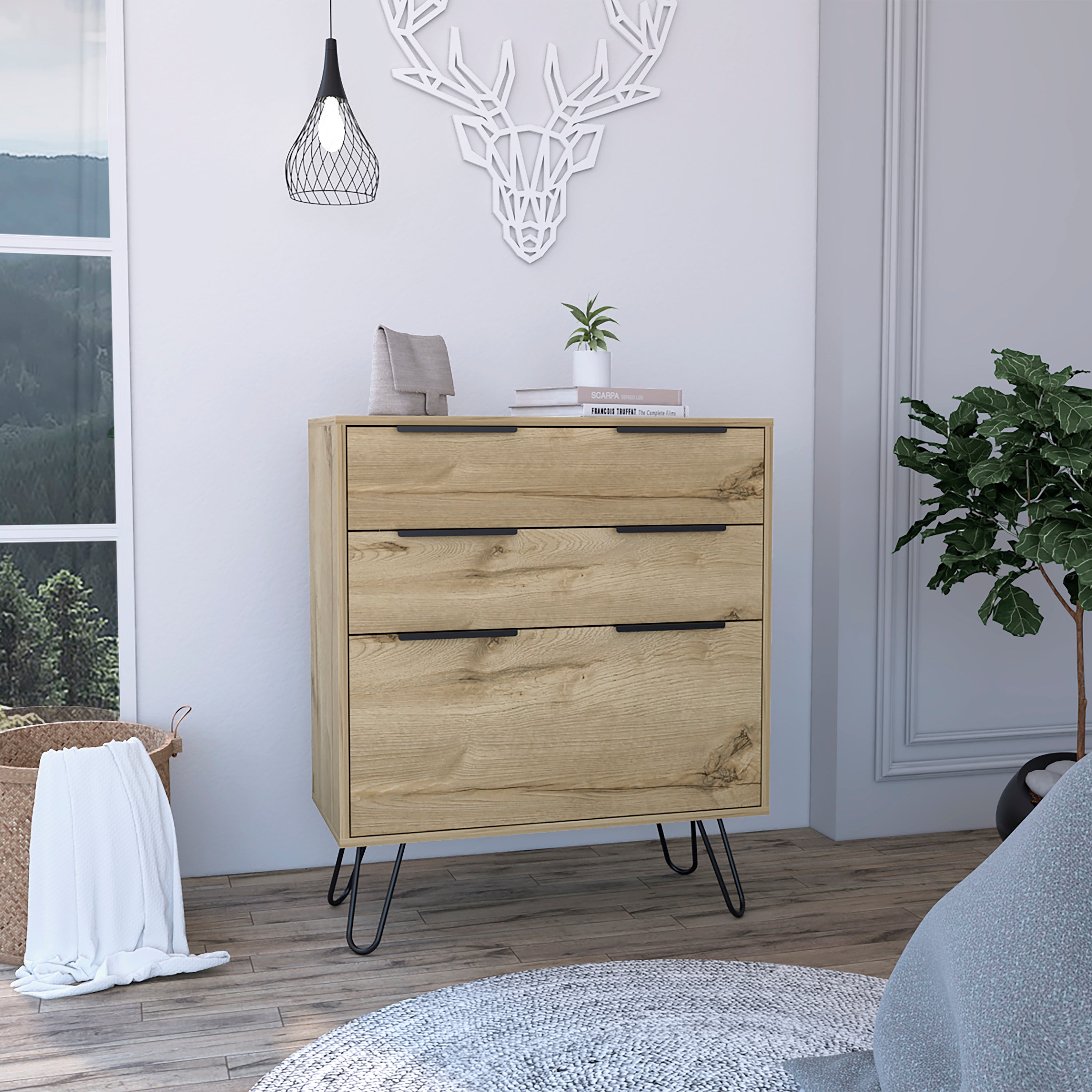 Kirsage Light Oak 3-Drawer Dresser - Bedroom Storage Solution