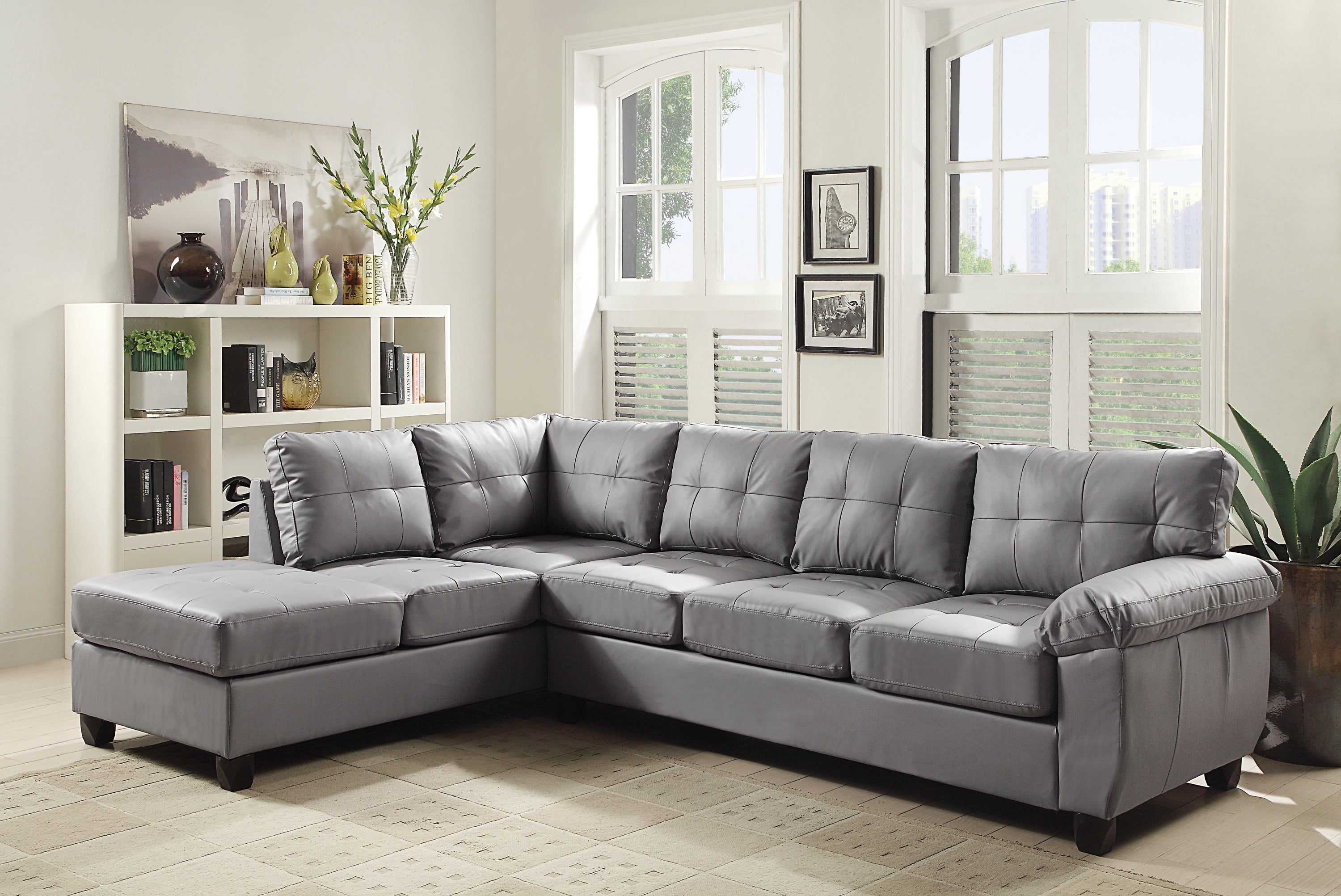 Gallant G912B-SC Gray Sectional Sofa - Modern Design