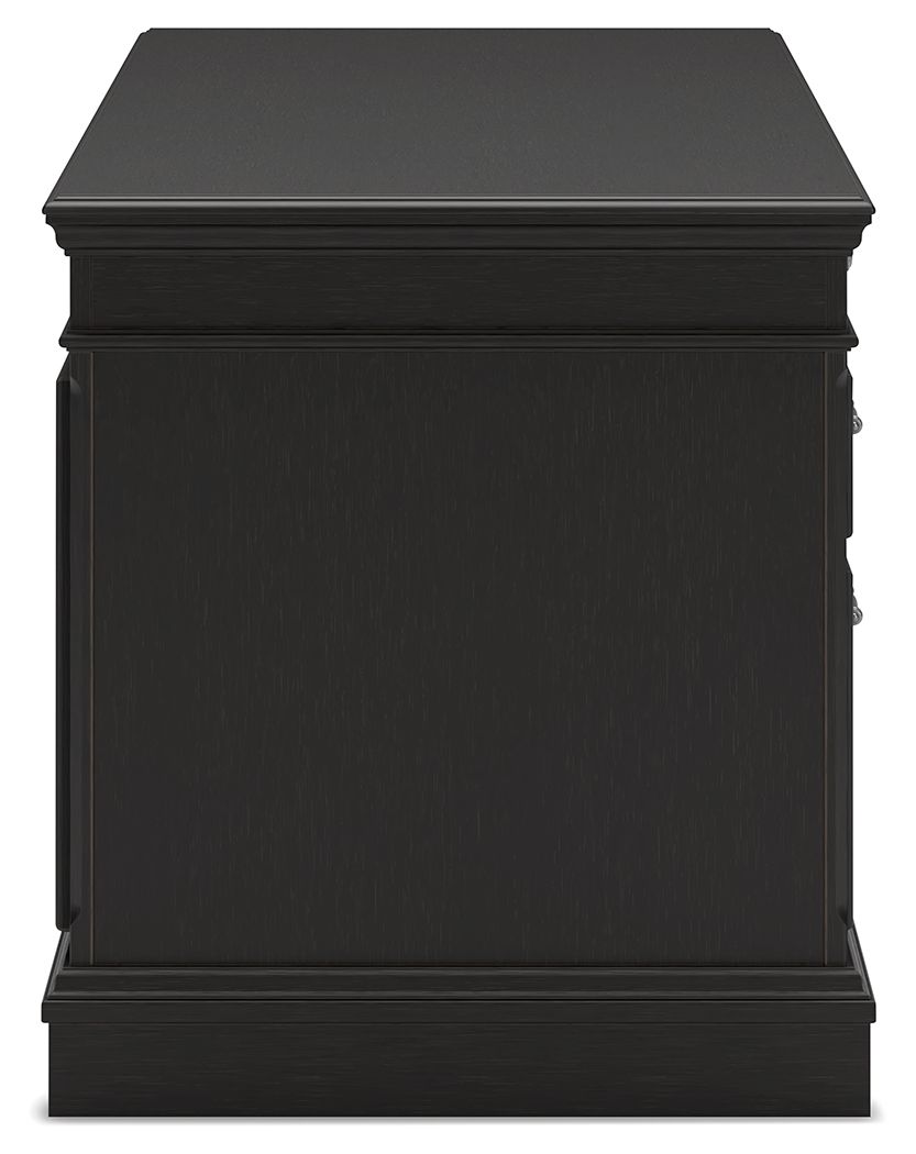 Beckincreek - Black - Home Office Pedestal Desk