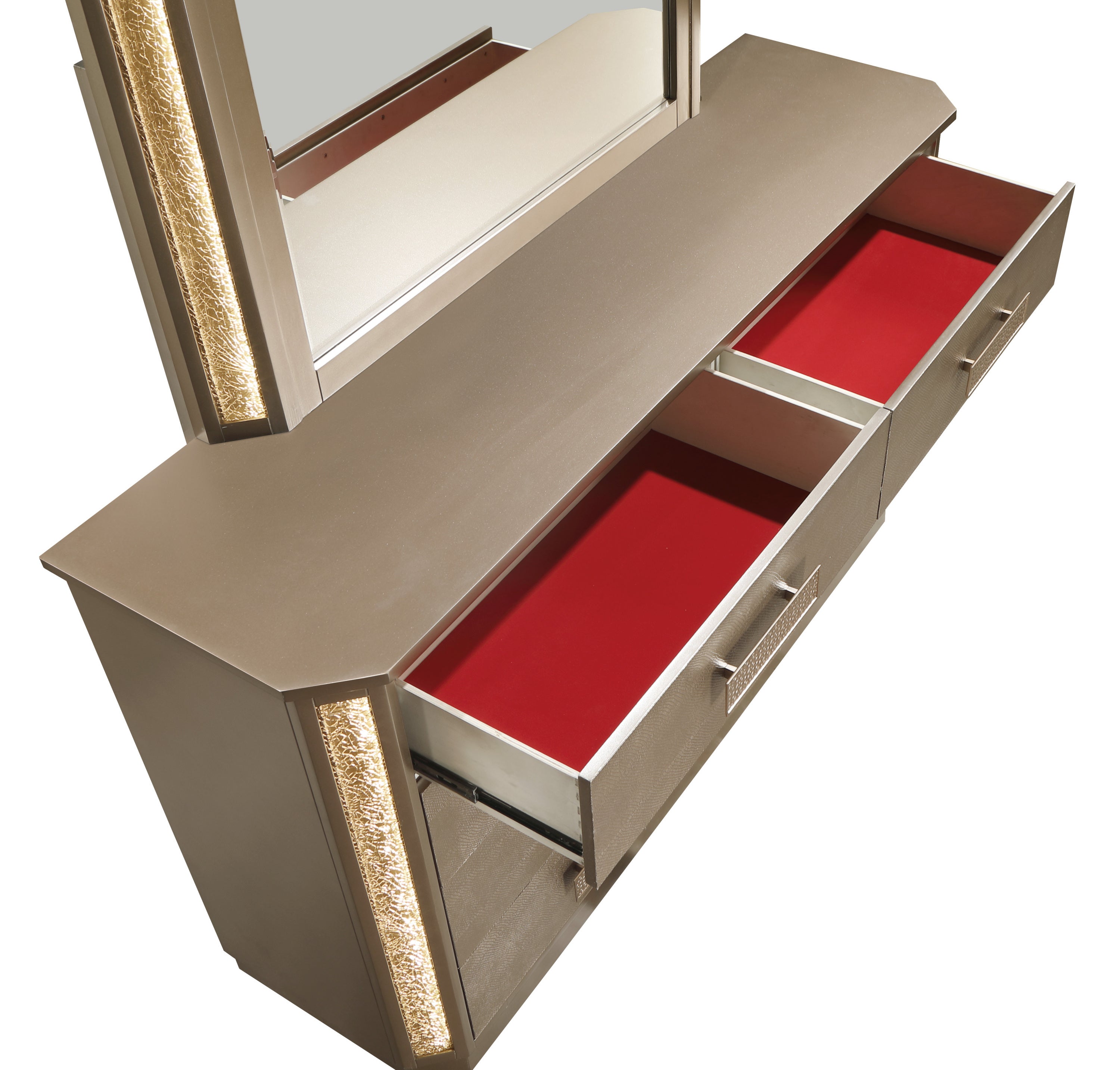 Gold Wood Dresser