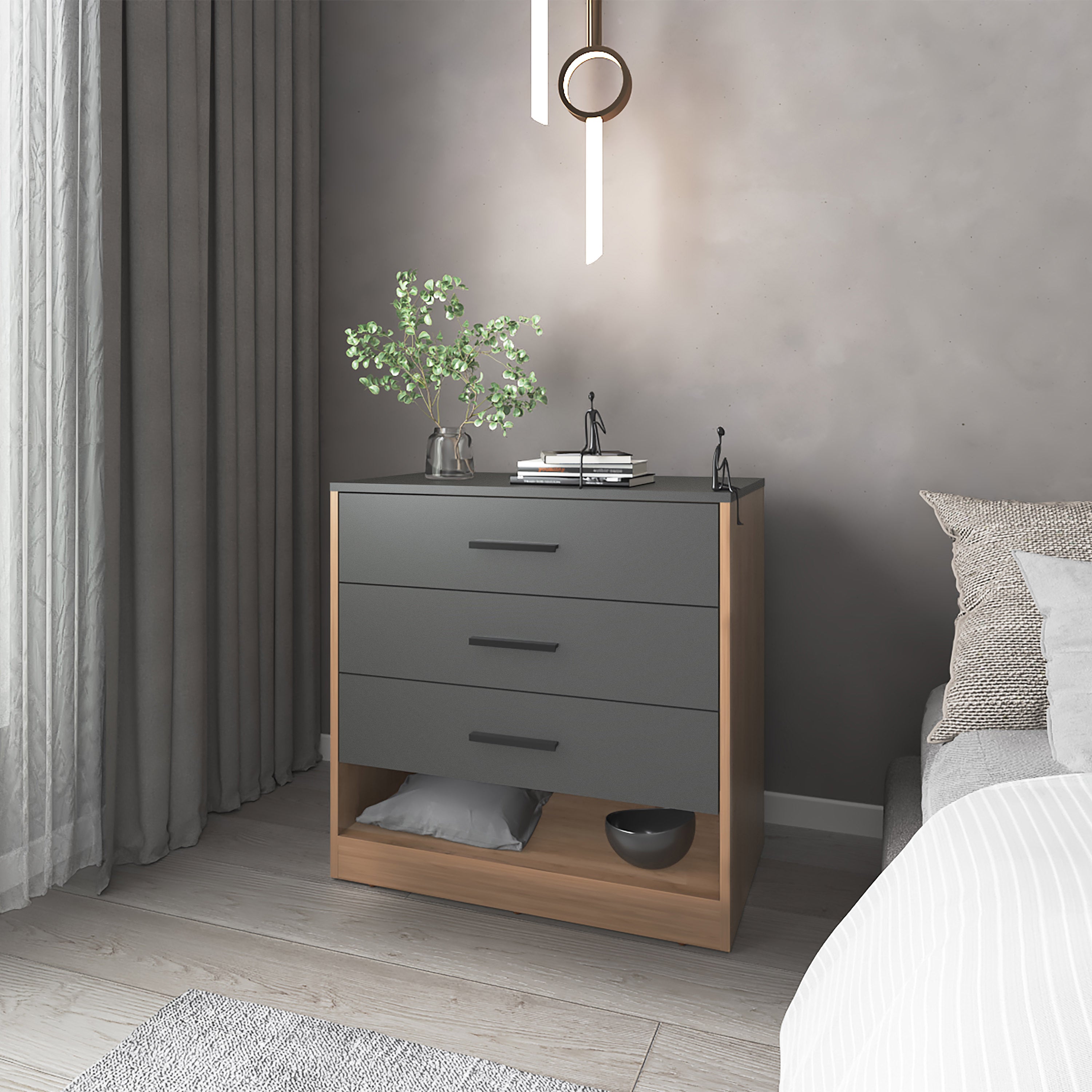 Fraser Dresser: Stylish Matt Grey & Macadamia Bedroom Furniture