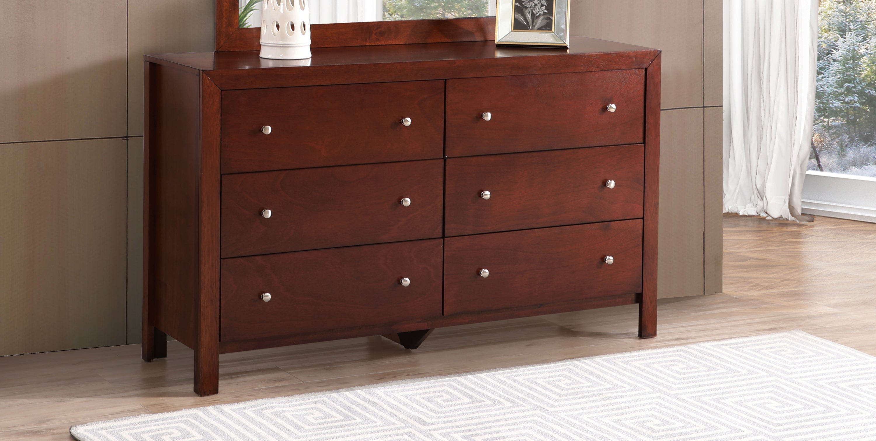 Burlington G2400-D Cherry Wood Dresser: Elegant Bedroom Piece