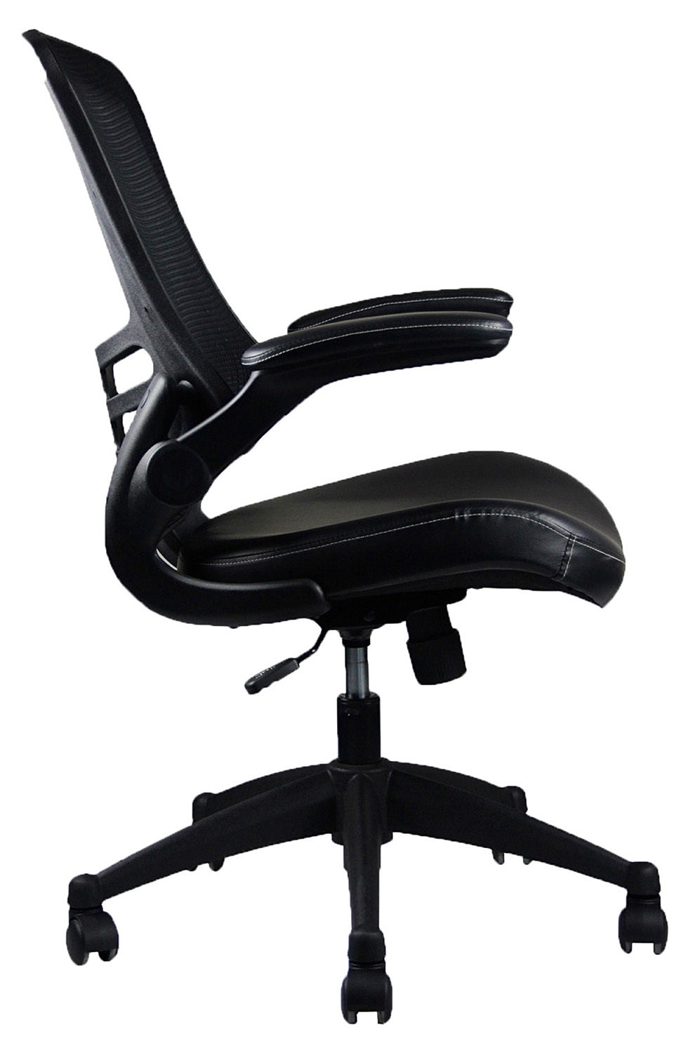 Mid-Back Mesh Office Chair w/ Arms - Black