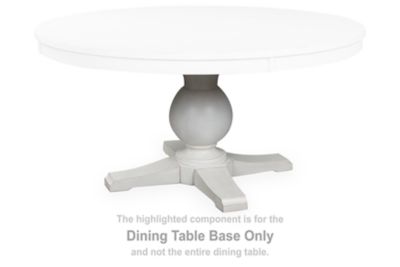 Greddinton - White - Round Dining Room Table Base