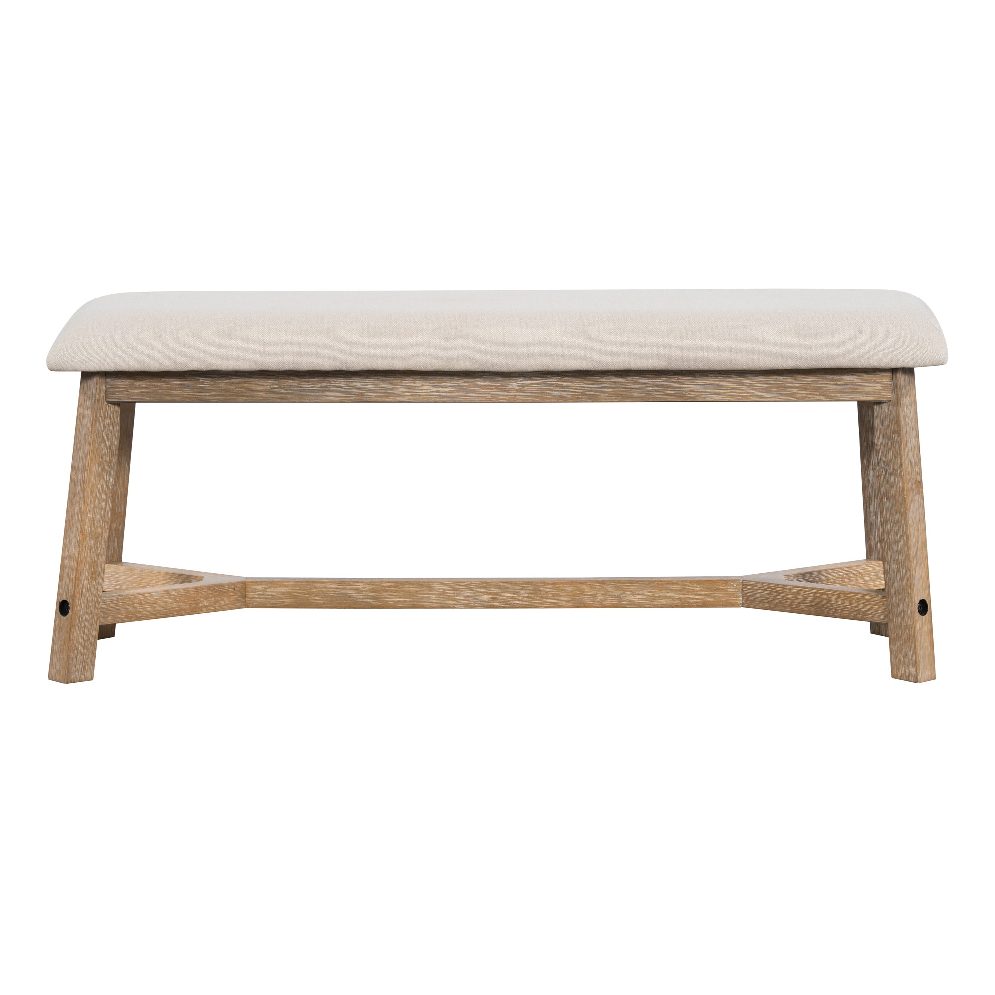 6-Piece Farmhouse Dining Set (Natural Wood)