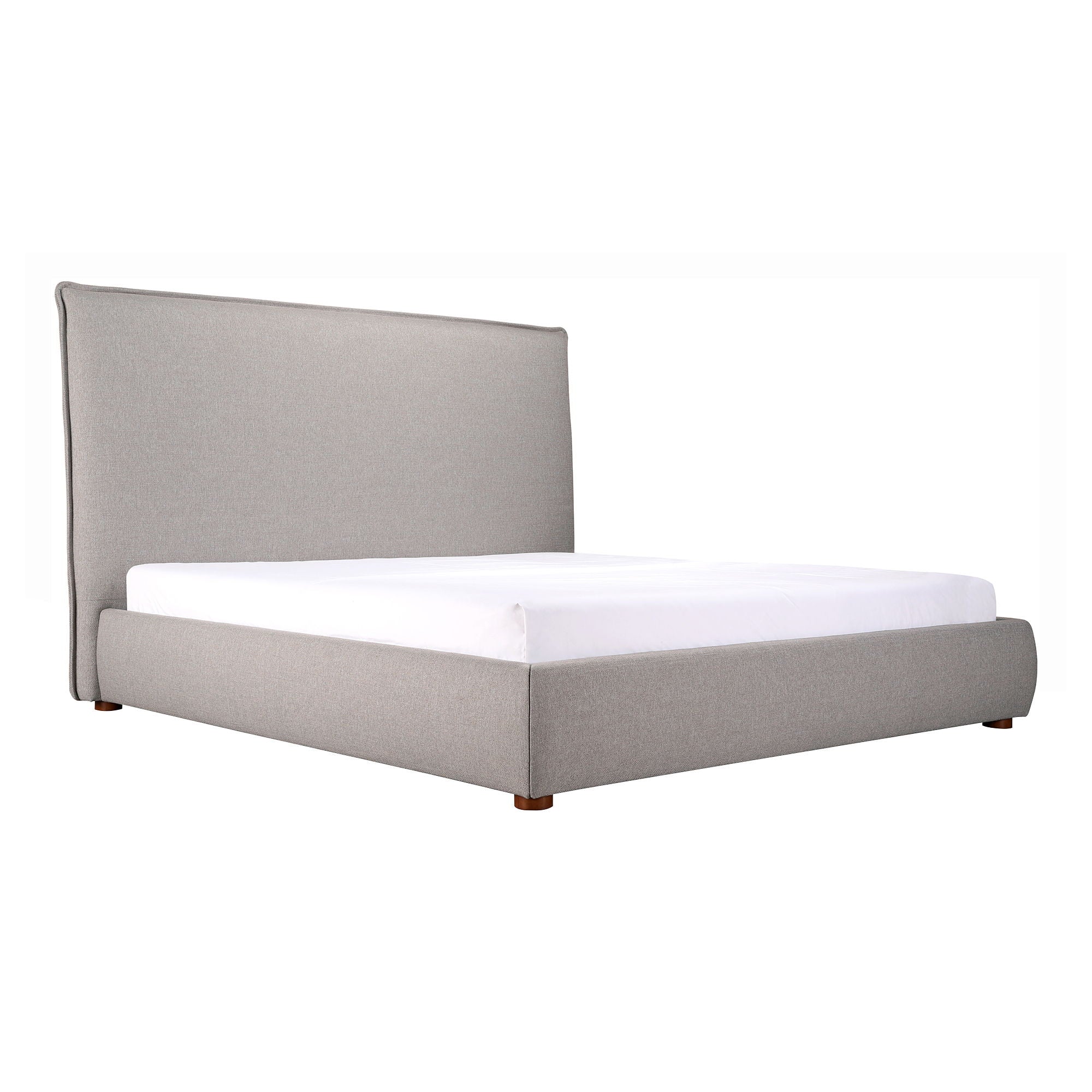 Luzon - Queen Bed Tall Linen Headboard - Greystone