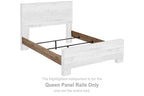 Queen panel rails set with tan brown wood and black metal brackets