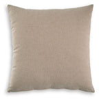 Beige plain throw pillow cover, square, smooth fabric
