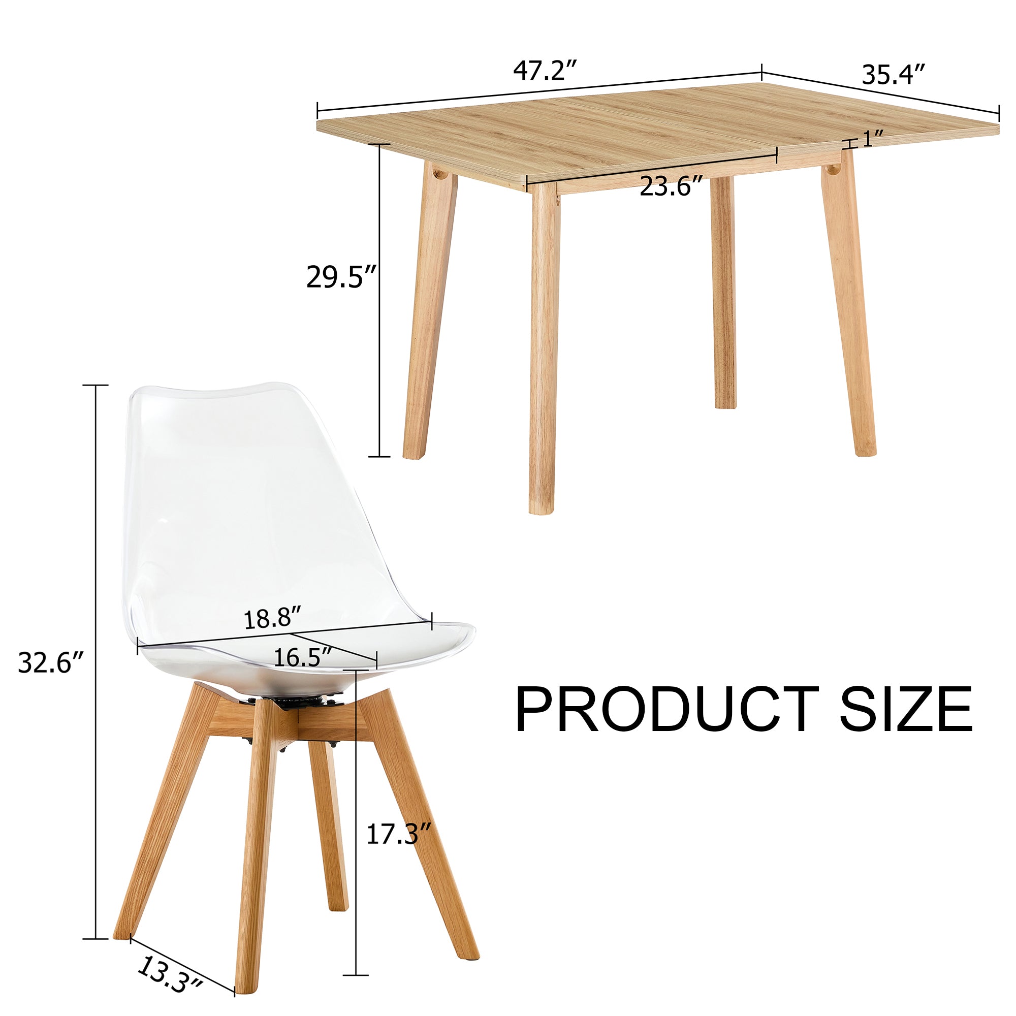 Foldable Computer Desk w/ 4 Chairs - ZD-1545 C-1162