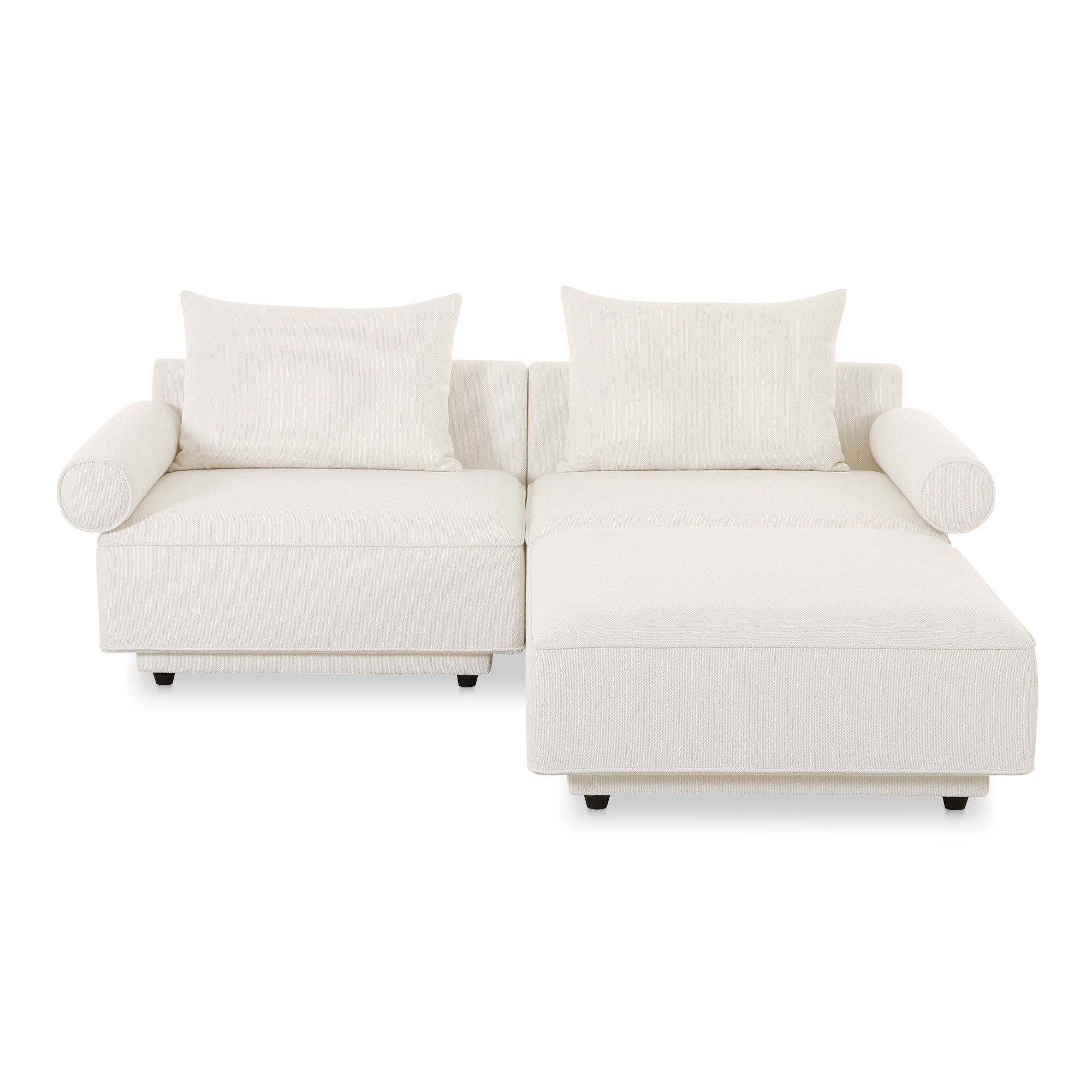 Rosello - Nook Modular Sectional - White-Stationary Sectionals-American Furniture Outlet