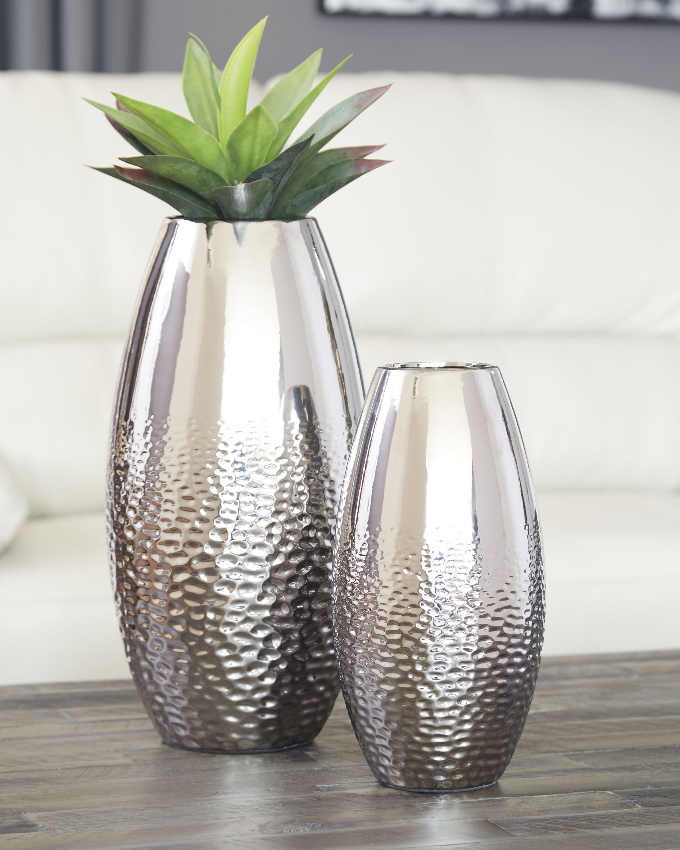 Dinesh Silver Finish - Vase Set (Set of 2)