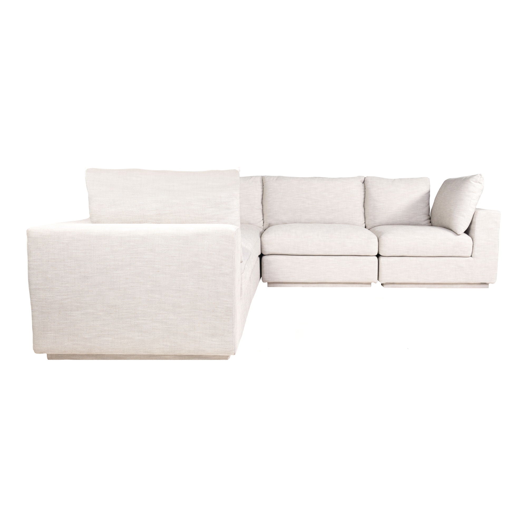 Moe's Justin L Modular Sectional - Taupe - Comfy & Stylish