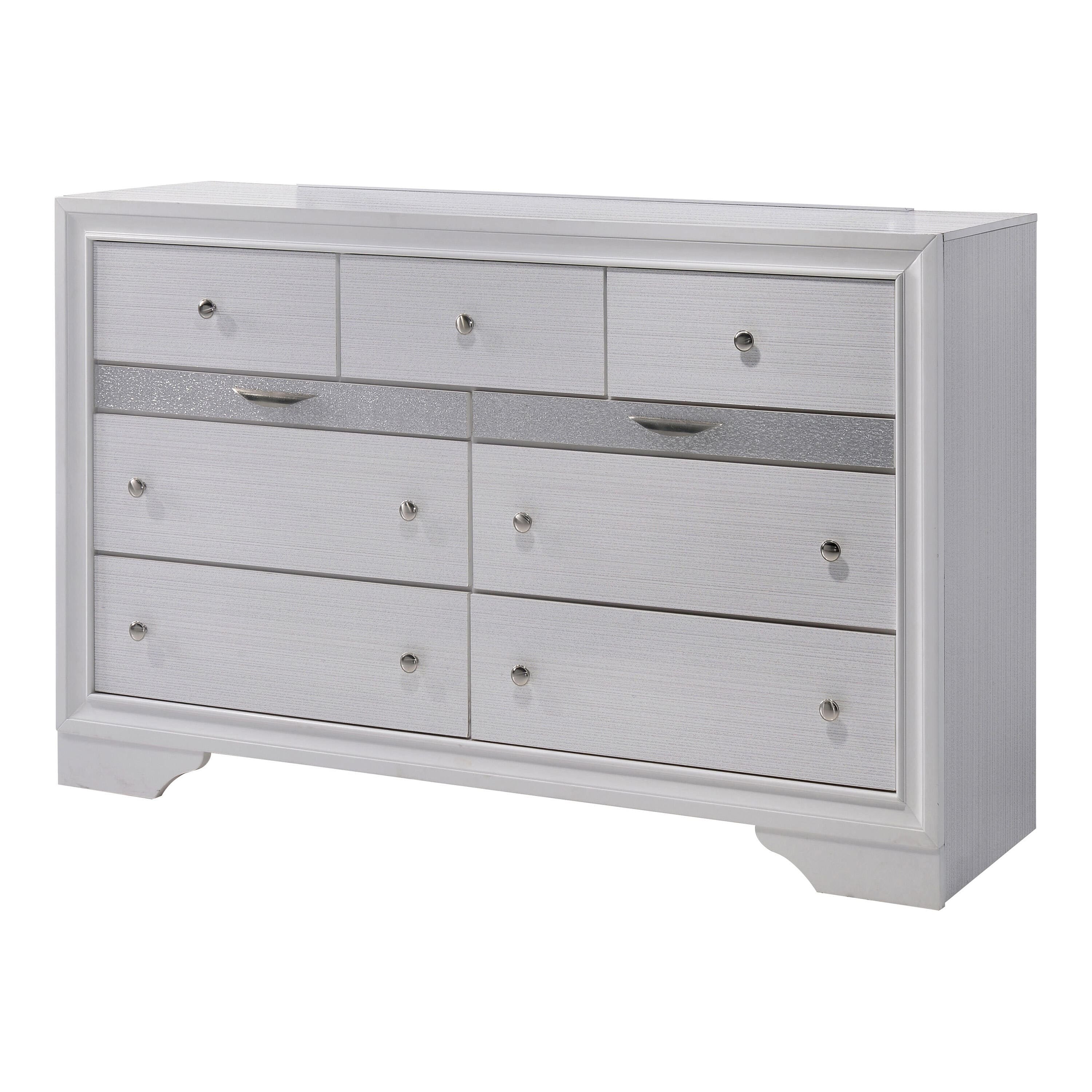 Contemporary White Dresser Hidden Jewelry Drawer