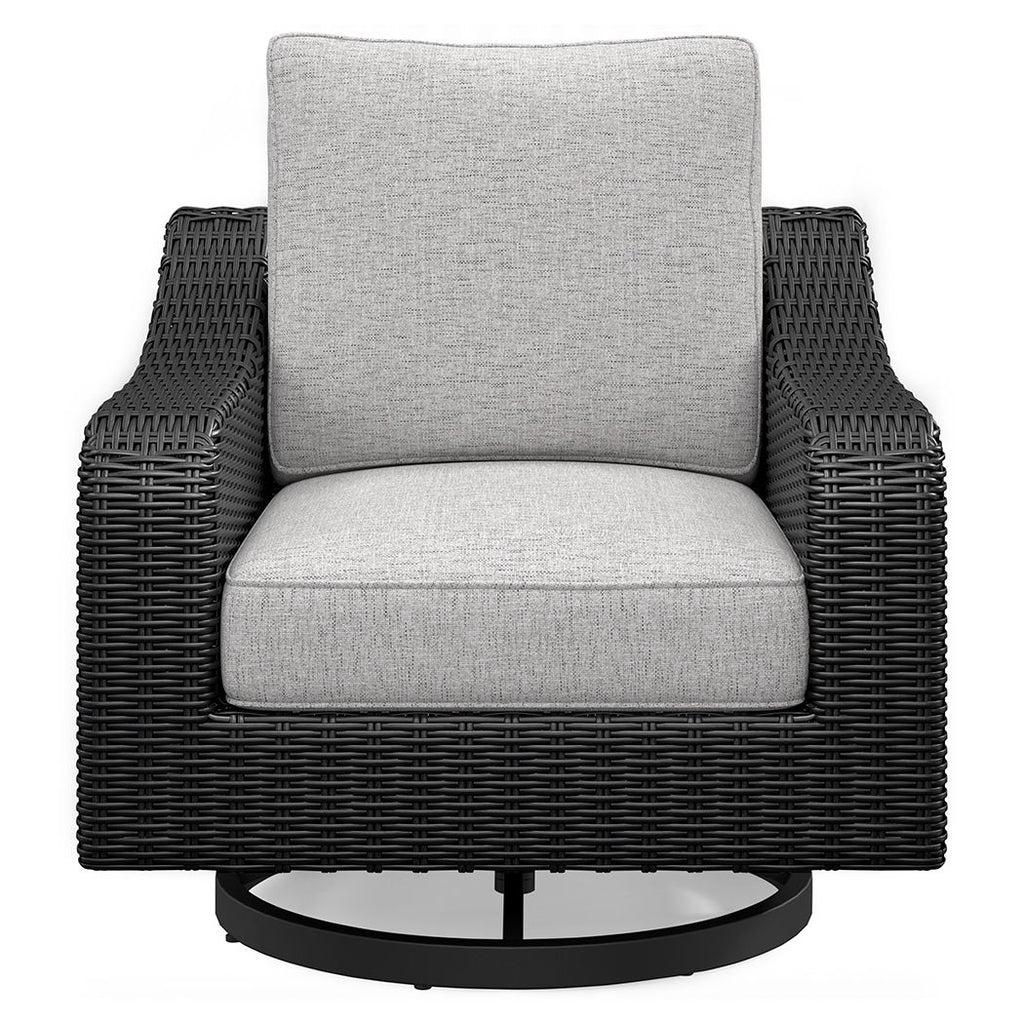 Beachcroft - Swivel Lounge Chair - Black / Light Gray
