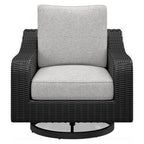 Beachcroft - Swivel Lounge Chair - Black / Light Gray