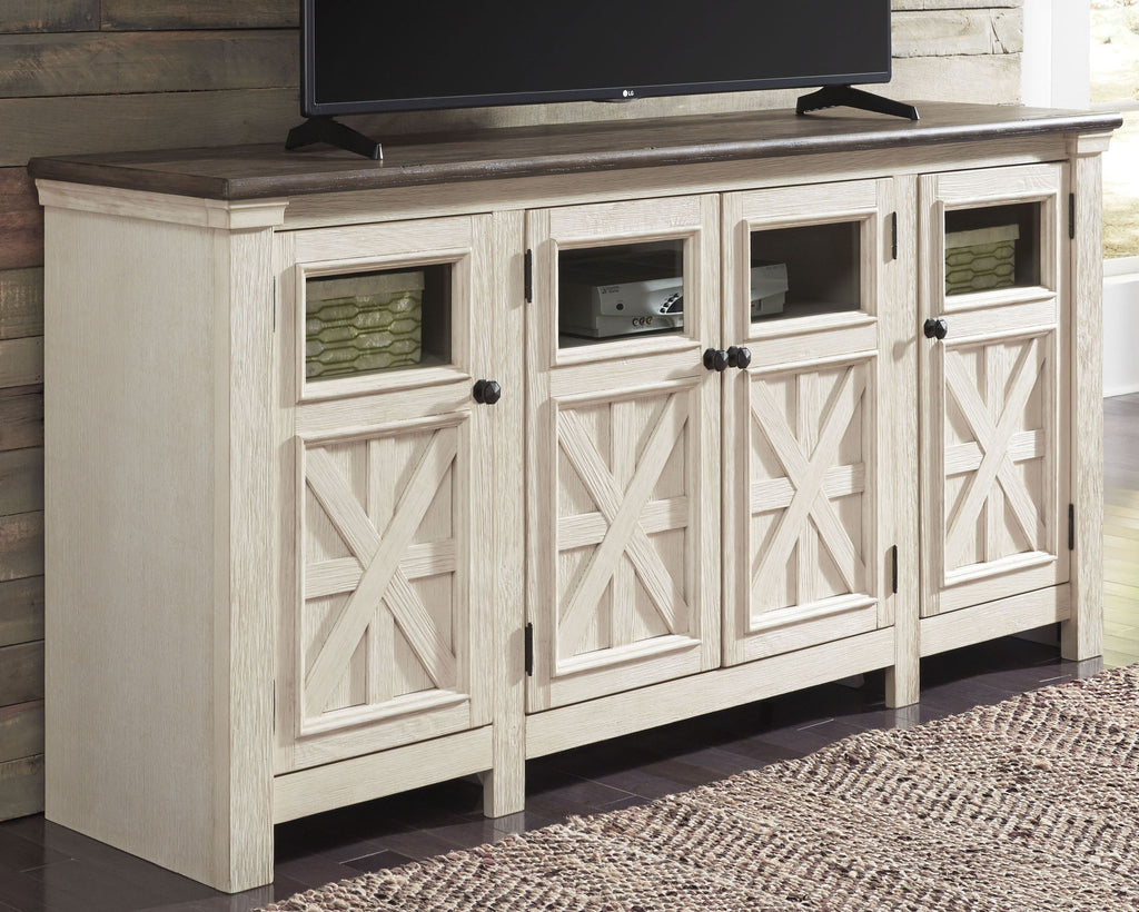 Bolanburg - Extra Large TV Stand - White / Brown / Beige