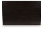 Neymorton rectangular dining counter table, dark grayish brown tabletop