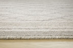 Gray rug with soft textured pile, close-up