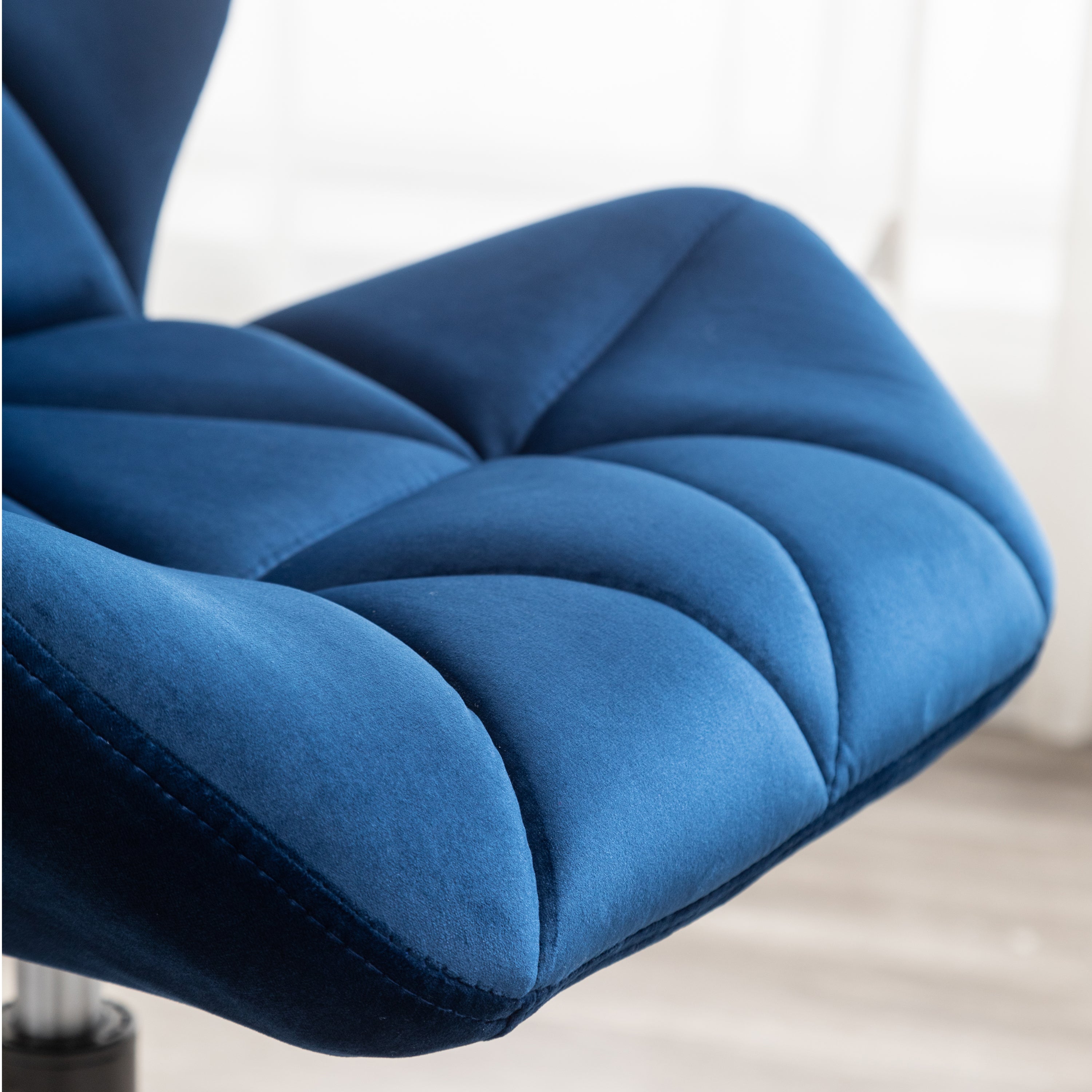 Eldon Diamond Tufted Adjustable Swivel Office Chair- Blue