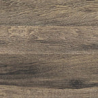 Dark brown wood panel headboard close-up with horizontal grain slats